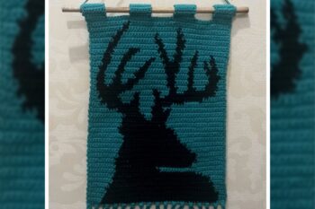 Deer and Horns Tapestry Crochet Pattern 50x70 Stitches