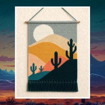 Abstract Desert Tapestry Crochet Pattern 120x180 Stitches