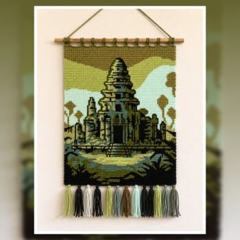 Ancient Temple Crochet Tapestry Pattern 120x160 Stitches