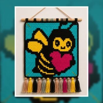 Bee My Love Tapestry Crochet Pattern 50x50 Stitches