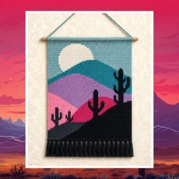 Colorful Desert Sunset Tapestry Crochet Pattern 100x150 Stitches