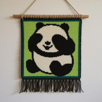 Cute Panda Tapestry Crochet Pattern 100x100 Stitches