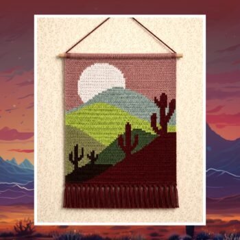 Desert Sunset Tapestry Crochet Pattern 80x120 Stitches
