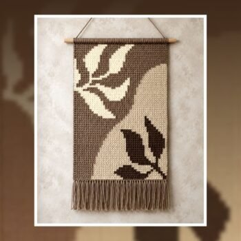 Earth Tone Leaves Tapestry Crochet Pattern 50x75 Stitches