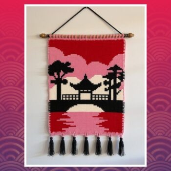 Japan Garden Sunset Tapestry Crochet Pattern 60x80 Stitches