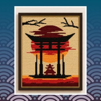 Japan Gate Crochet Pattern 120x160 Stitches