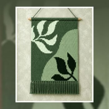 Modern Leaf Tapestry Crochet Pattern 100x150 Stitches