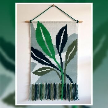 Modern Leaf Tapestry Crochet Pattern 60x80 Stitches