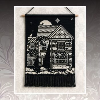 Moonlit Cottage Crochet Tapestry Pattern 120x150 Stitches