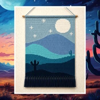Mystic Moon Crochet Tapestry Pattern 120x180 Stitches