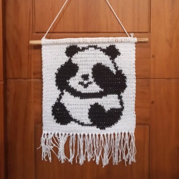 Peek A Boo Panda Tapestry Crochet Pattern 50x50 Stitches