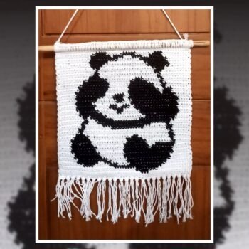 Peek A Boo Panda Tapestry Crochet Pattern 50x50 Stitches