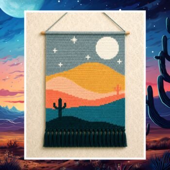 Sunset Glow Crochet Tapestry Pattern 100x150 Stitches