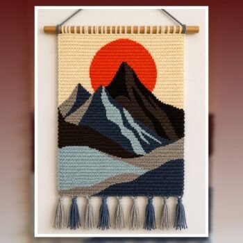 Sunset Peaks Crochet Tapestry Pattern 120x160 Stitches