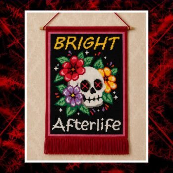 Bright Afterlife Skull Tapestry Crochet Pattern 120x160 Stitches
