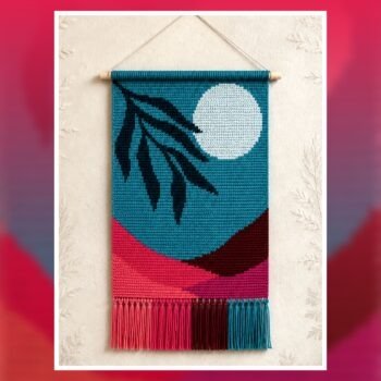 Colorful Moon Tapestry Crochet Pattern 100x150 Stitches
