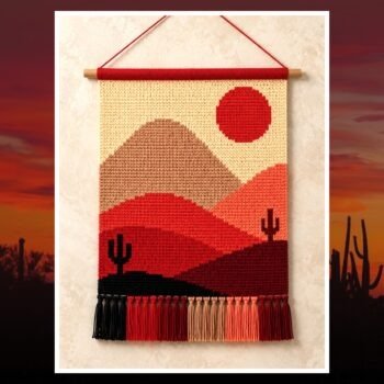 Desert Sunset Crochet Tapestry Pattern 100x150 Stitches