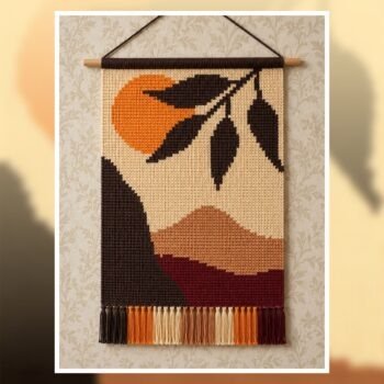Earthy Sunset Tapestry Crochet Pattern 100x150 Stitches