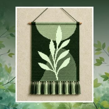 Emerald Forest Leaf Tapestry Crochet Pattern 130x200 Stitches