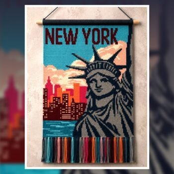New York City Crochet Tapestry Pattern 120x160 Stitches