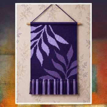 Purple Leaf Tapestry Crochet Pattern 110x160 Stitches