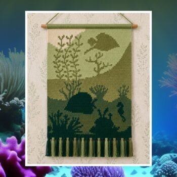 Sea Fish & Coral Reef Crochet Tapestry Pattern 100x150 Stitches