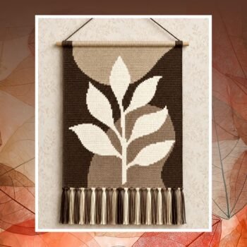 Terracotta Leaf Tapestry Crochet Pattern 130x200 Stitches