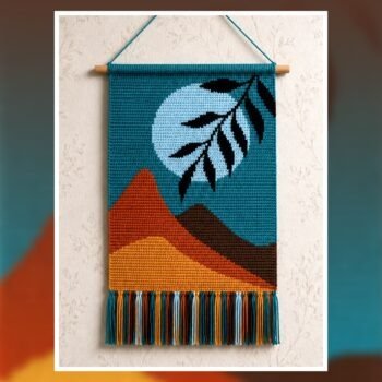 Vibrant Landscape Crochet Tapestry Pattern 100x150 Stitches
